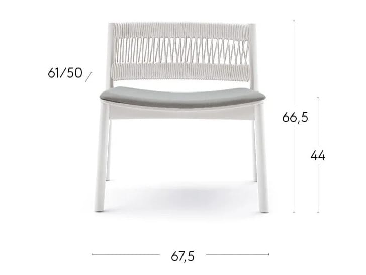 Кресло из бука и морской веревки с мягким сиденьем Billiani Load ARCH-00119653 - Вид №2