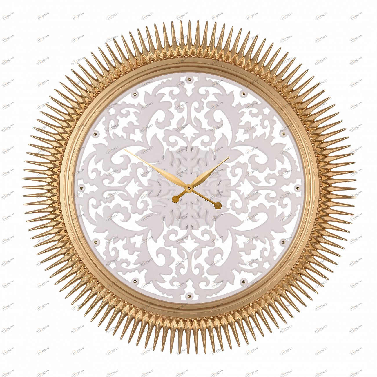 Часы настенные круглые белые с рамкой золото Arrow IN SHAPE ARROW 00-3860081 Белый;золото 