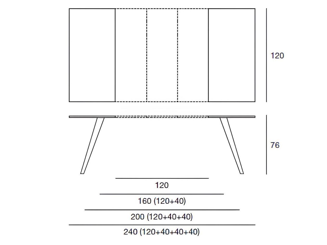 Квадратный выдвижной стол из массива дерева Pacini & Cappellini Elegance ARCH-00131993 - Вид №2
