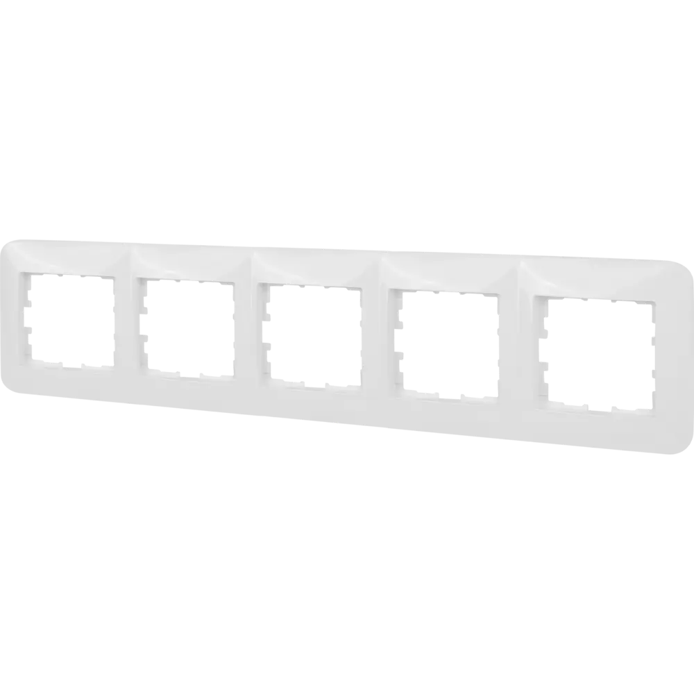 Рамка для розеток и выключателей Lezard Karina Life 5 постов горизонтальная цвет белый STLM-2207905 - Вид №1