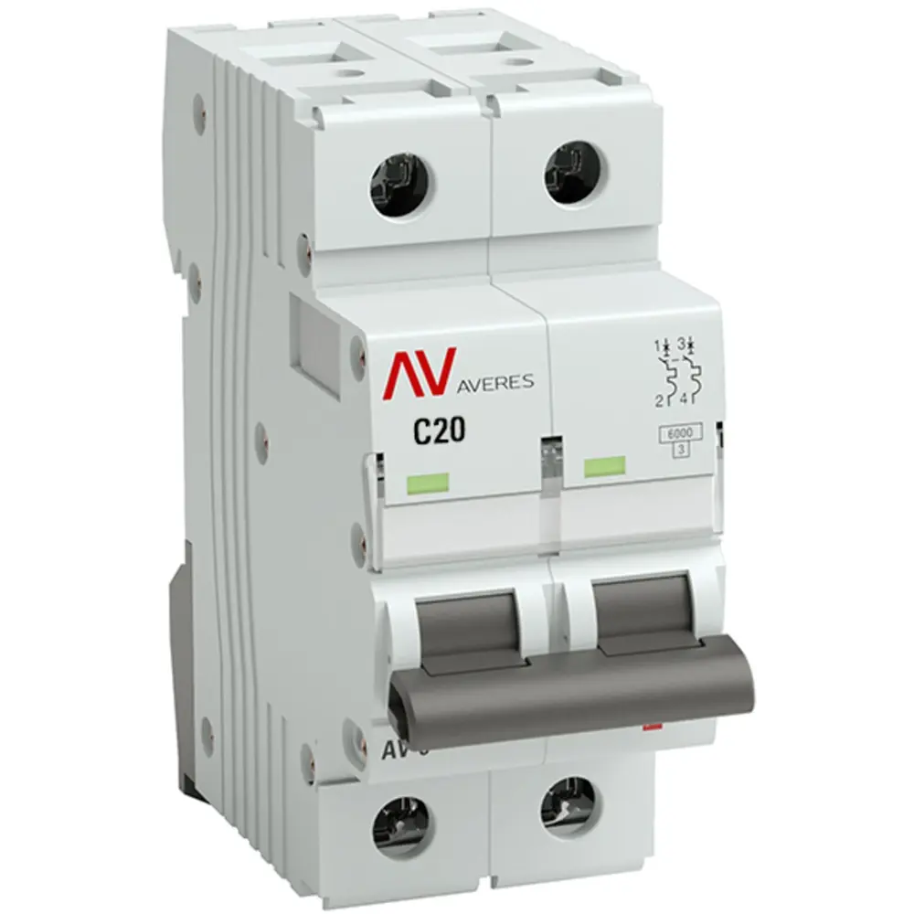 Автоматический выключатель EKF AV-6 2P для защиты электросети 84579880 STLM-0052242