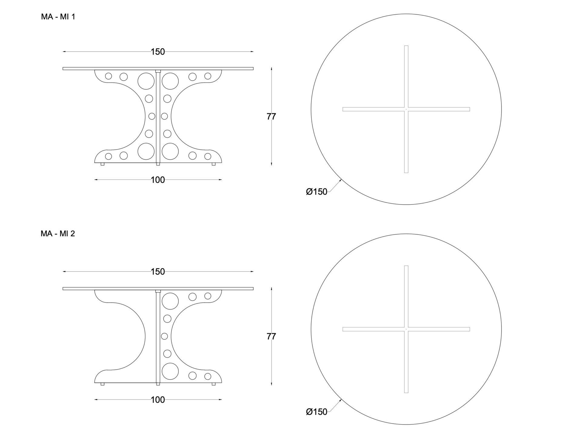 Круглый стеклянный стол с мраморным основанием Pistore Marmi MA-MI ARCH-00018563 - Вид №6