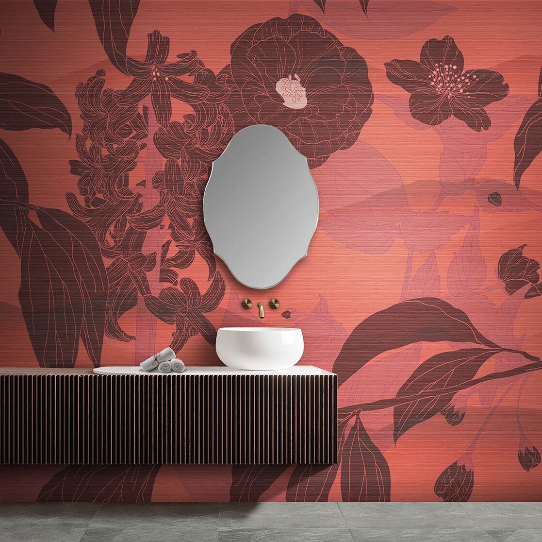 Обои с цветочными мотивами N.O.W. Edizioni FLORAL / CAMELIA ARCH-00105310 - Вид №1