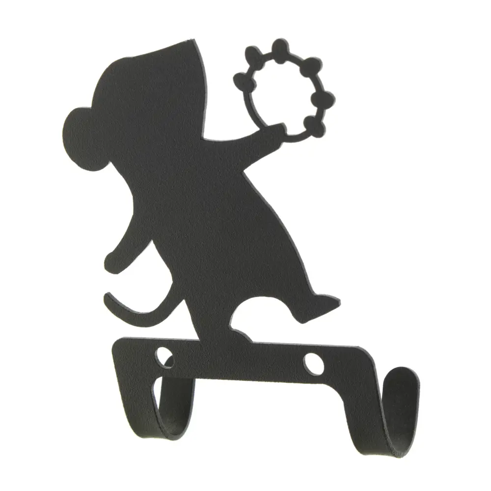 Крючок мебельный двухрожковый DuckandDog «Мышь» сталь матовый чёрный STLM-2123166 - Вид №1