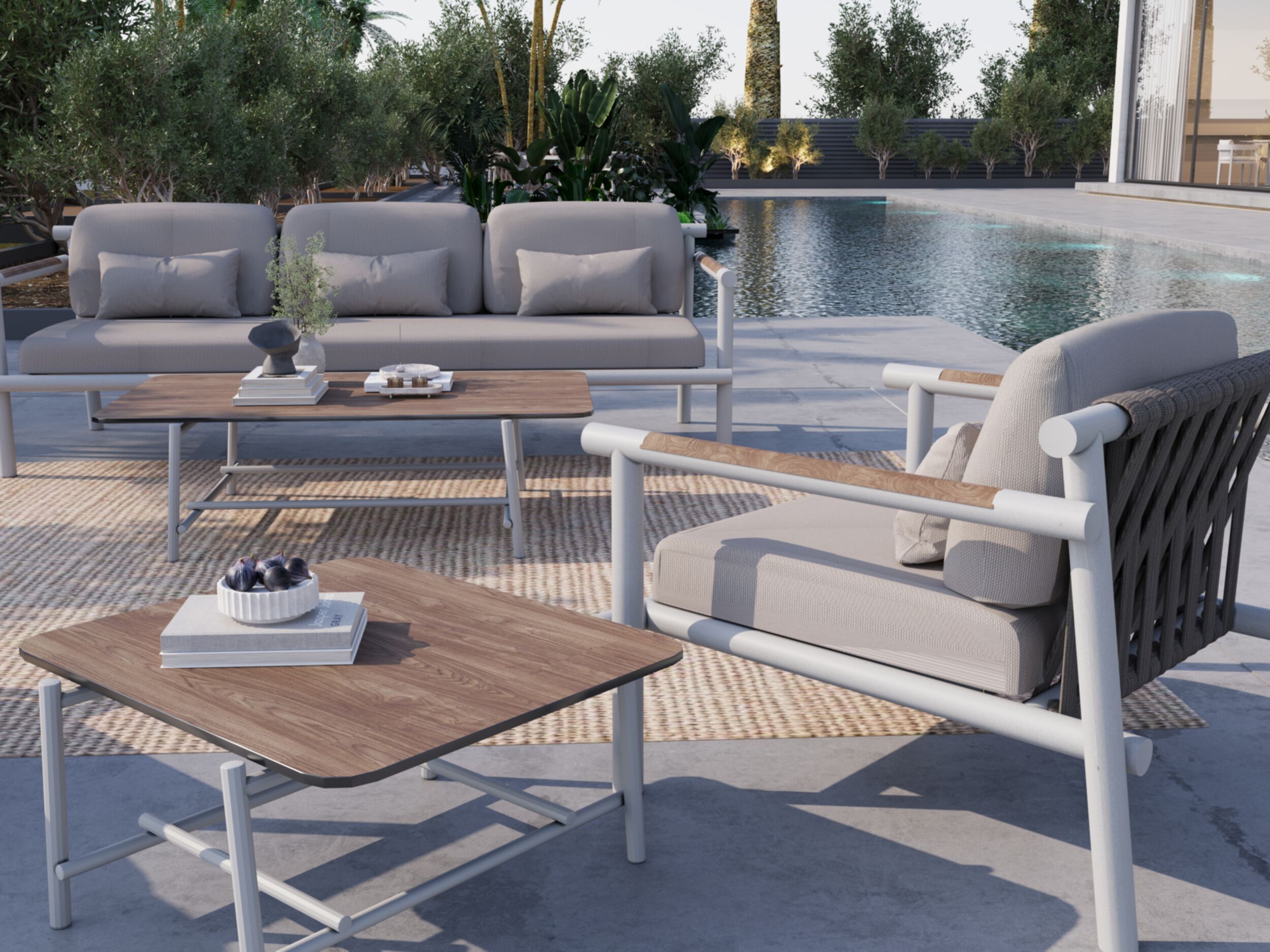 Алюминиевый квадратный садовый столик с порошковым покрытием 10Deka Aurora ARCH-00045464 - Вид №2