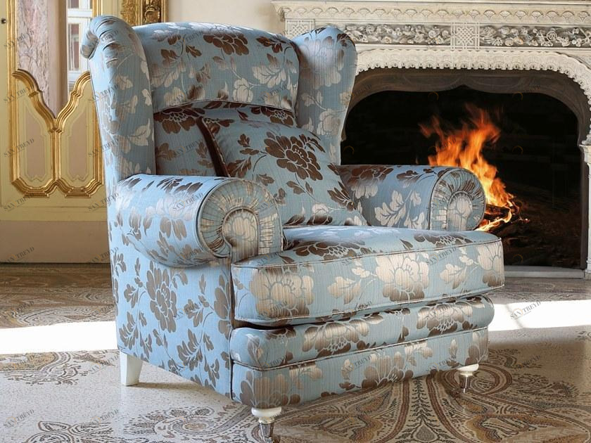Arnaboldi Interiors Кресло Bergere из ткани с подлокотниками sun-id-1406180