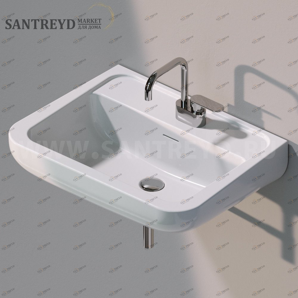 CM70L9016 Подвесная раковина настенная прямоугольная Ceramica Flaminia Como белая