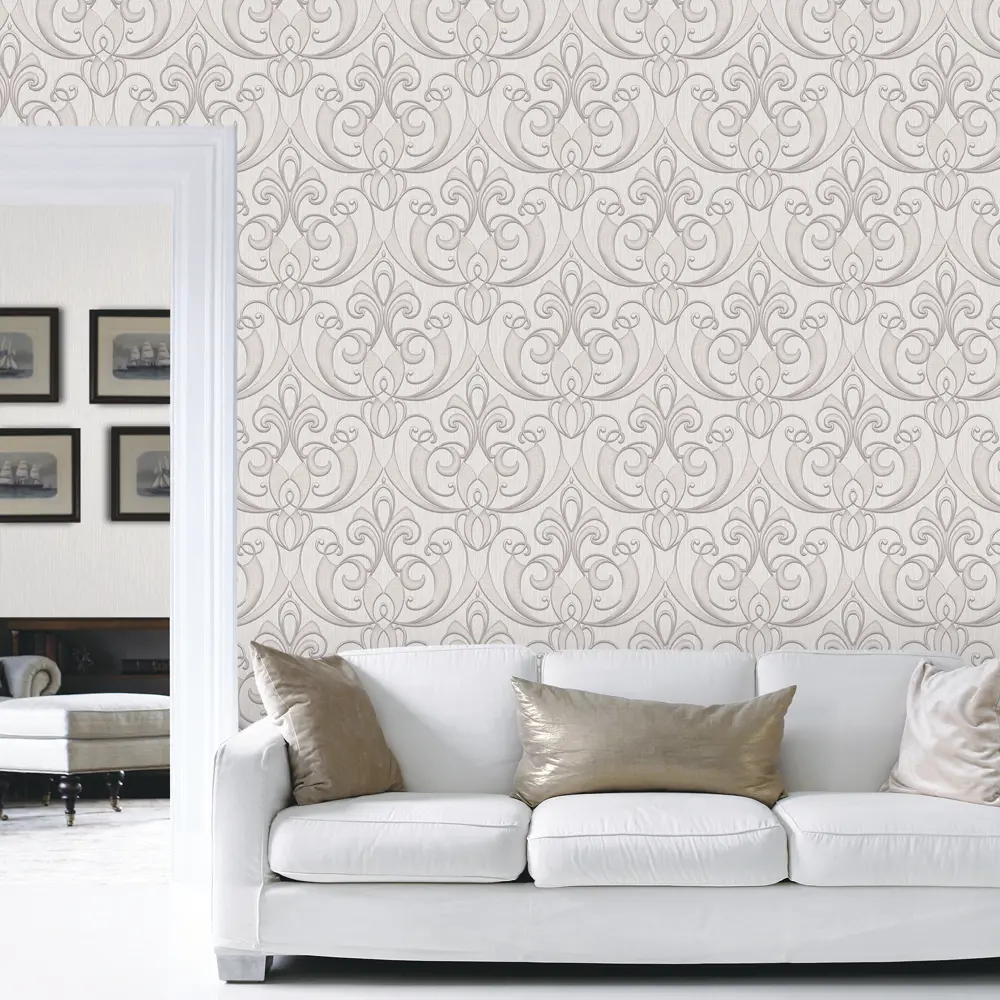Обои флизелиновые Erismann Elegance бежевые 1.06 м 4596-4 82136427 STLM-2015573 - Вид №2