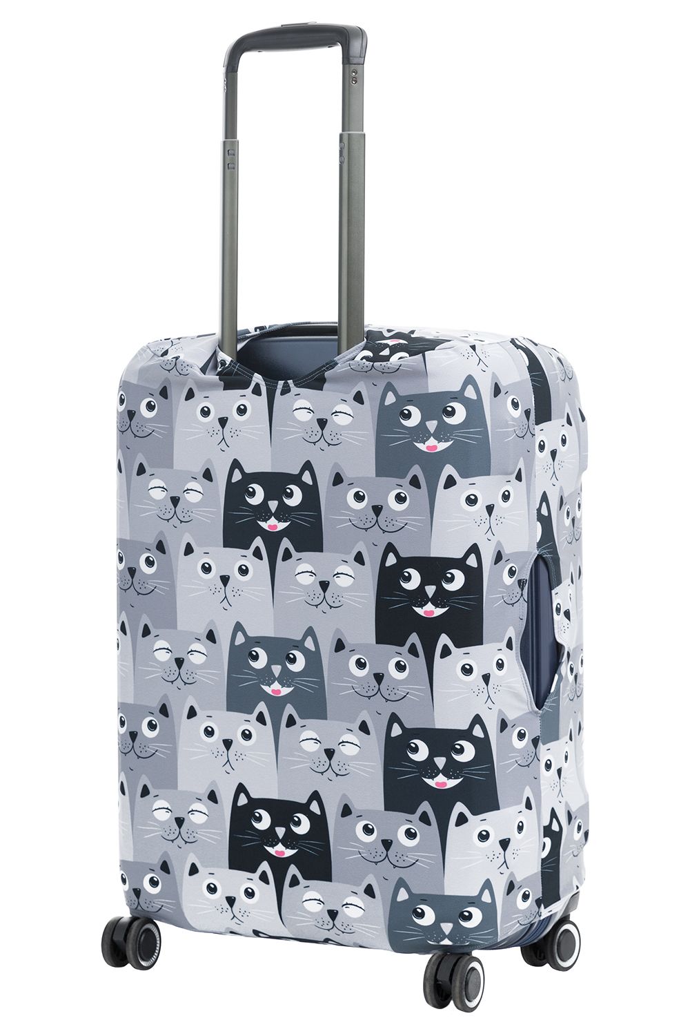 ECO Все любят котиков ML Чехол для чемодана средний Fancy Armor ECO - Вид №1