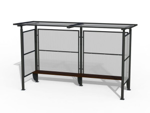 Стальной и поликарбонатный навес для автобусной остановки