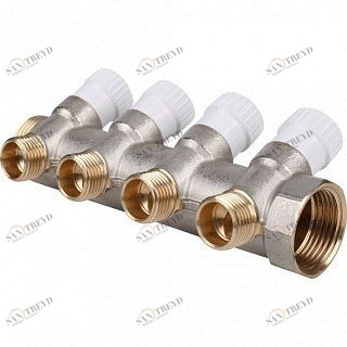 Коллектор 1" STOUT с вентилями на 4 выхода 1/2" SMB6851011204