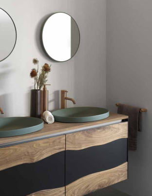 C525M1L70.101RV Тумба подвесная с 1 выдвижными ящиками 50 см A. e T. Italia TRACE Белый матовый - Дуб Италия AeT ITALIA - Вид №8