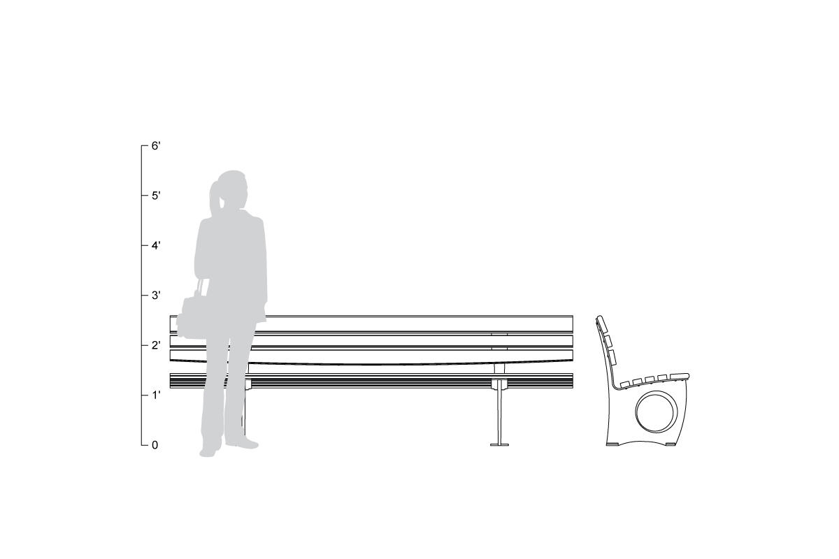 FSRT48 Скамейка Леда  Forms-surfaces  - Вид №9