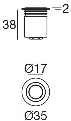 Linea Light Group Встраиваемый светодиодный светильник из стали  97315w30  - Вид №1