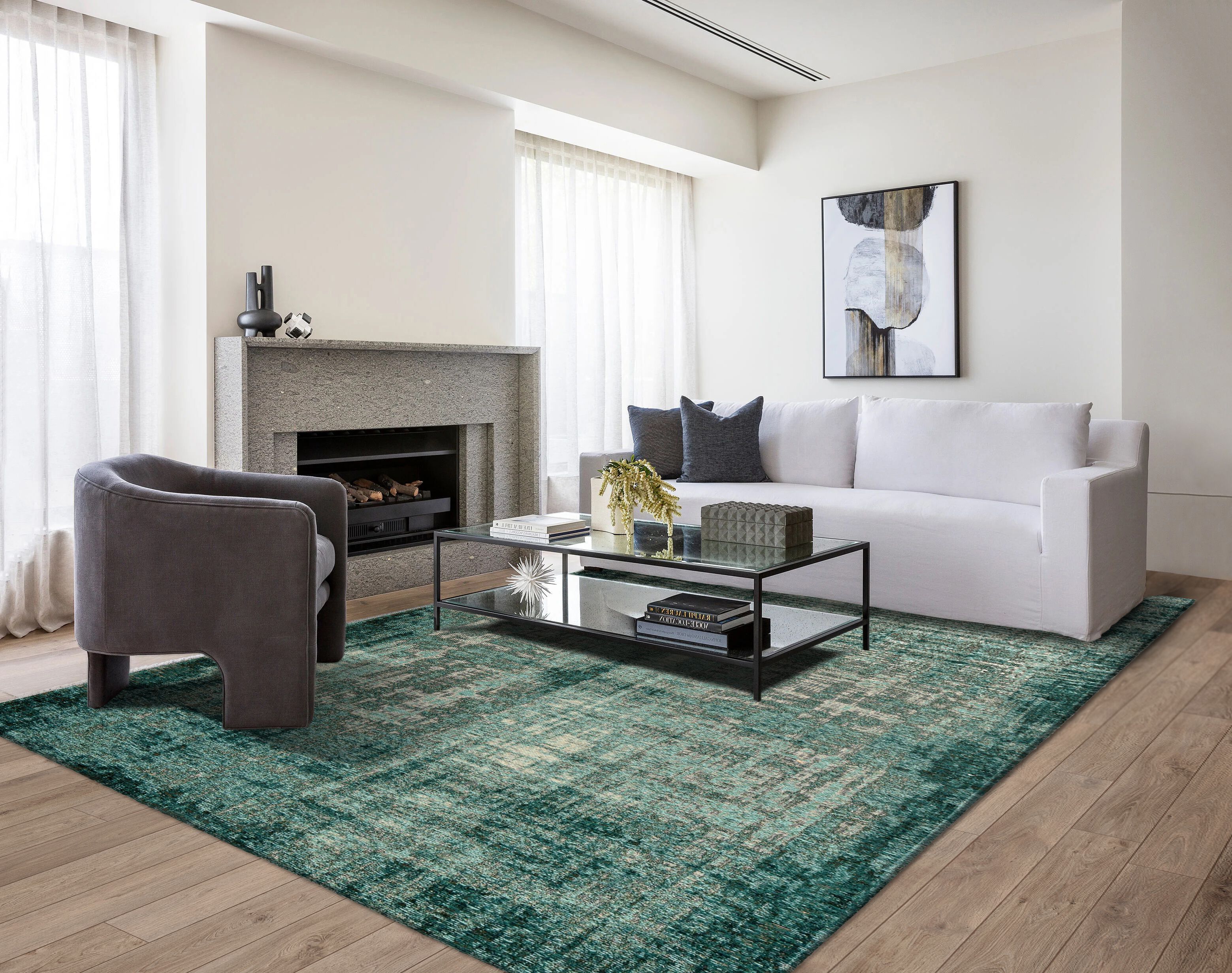 Сплошной цвет прямоугольный ковер Ademi Essential ARCH-00039271 - Вид №14