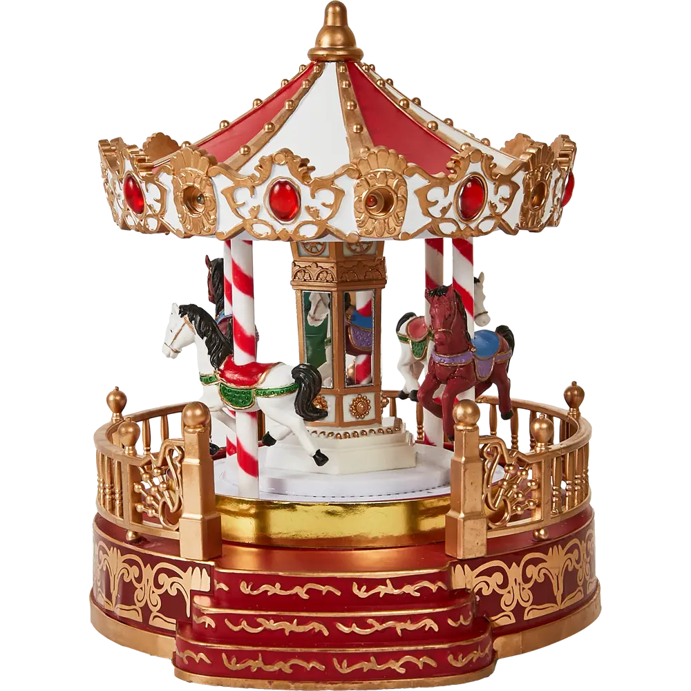 87547188 Композиция новогодняя светодиодная Карусель 20x18x23 см STLM-0955777 Santreyd  - Вид №1