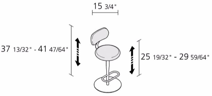 Alias Вращающееся кресло с регулируемой высотой с подставкой для ног Atlas sun-id-1366756 - Вид №3