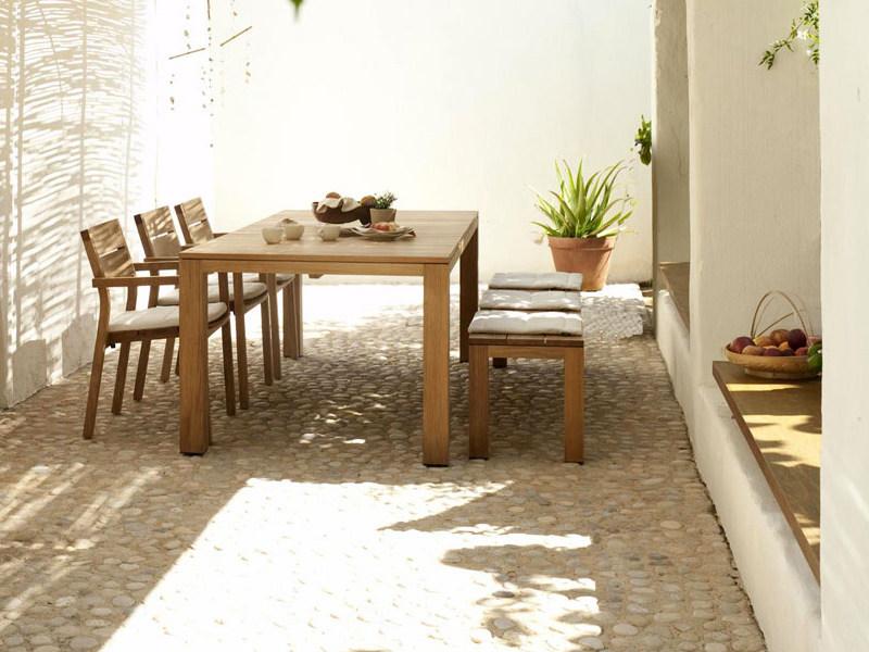 TRIBÙ Прямоугольный садовый стол из тика Kos 04052/04053/04054 - Вид №3