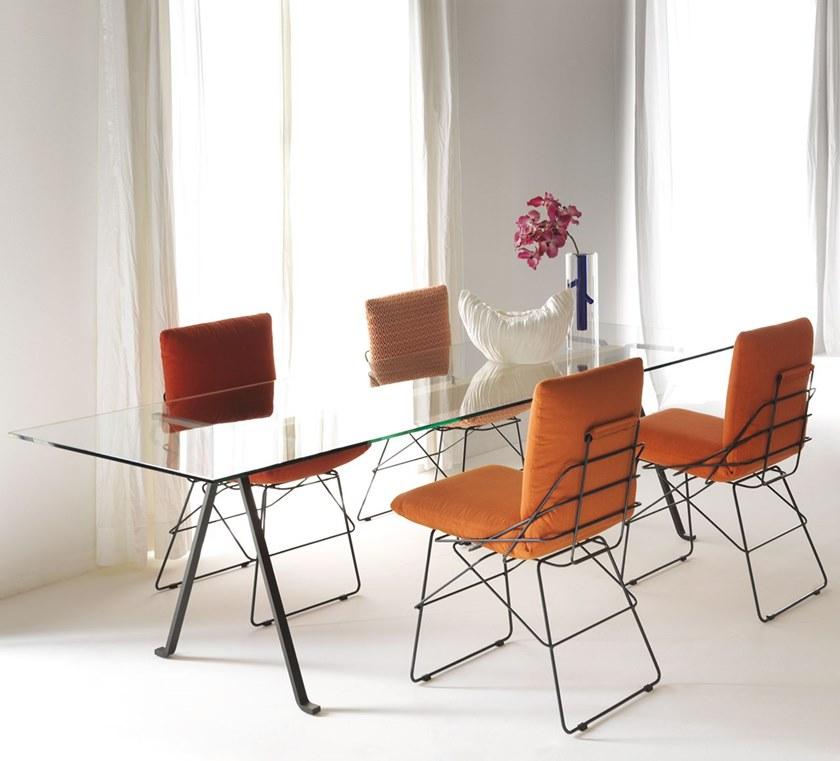 Driade Прямоугольный стол из стали, стекла и дерева Frate, fratello, cugino, cuginetto sun-id-1515562 - Вид №3