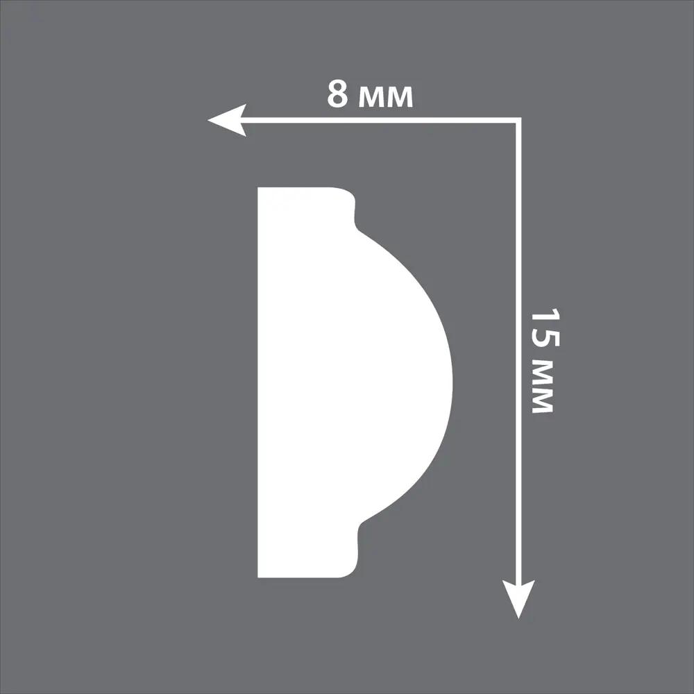 Молдинг настенный полистирол Decomaster 130-6 бежевый 8х15x2000 мм STLM-2097066 - Вид №3