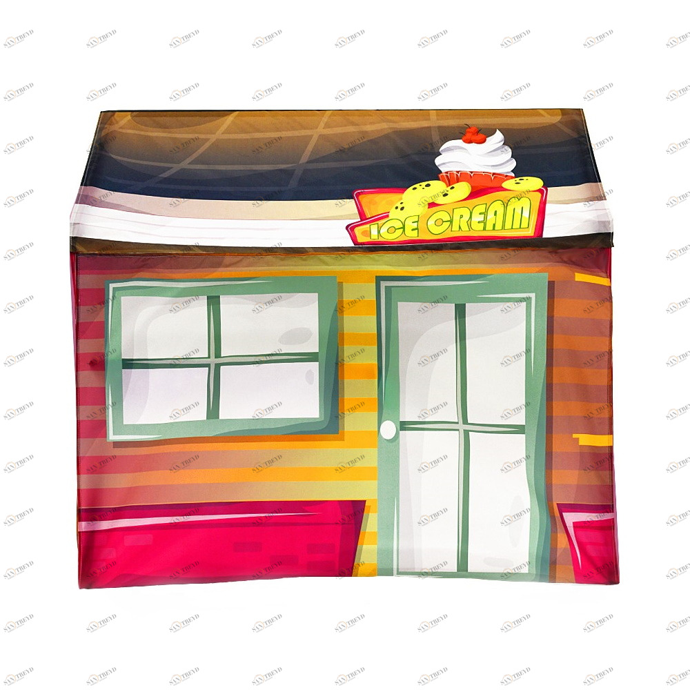 Накидка для кровати-домика Svogen игровая "Ларек Мороженое" БЕЛЬМАРКО  00-3873213 Оранжевый Santreyd 