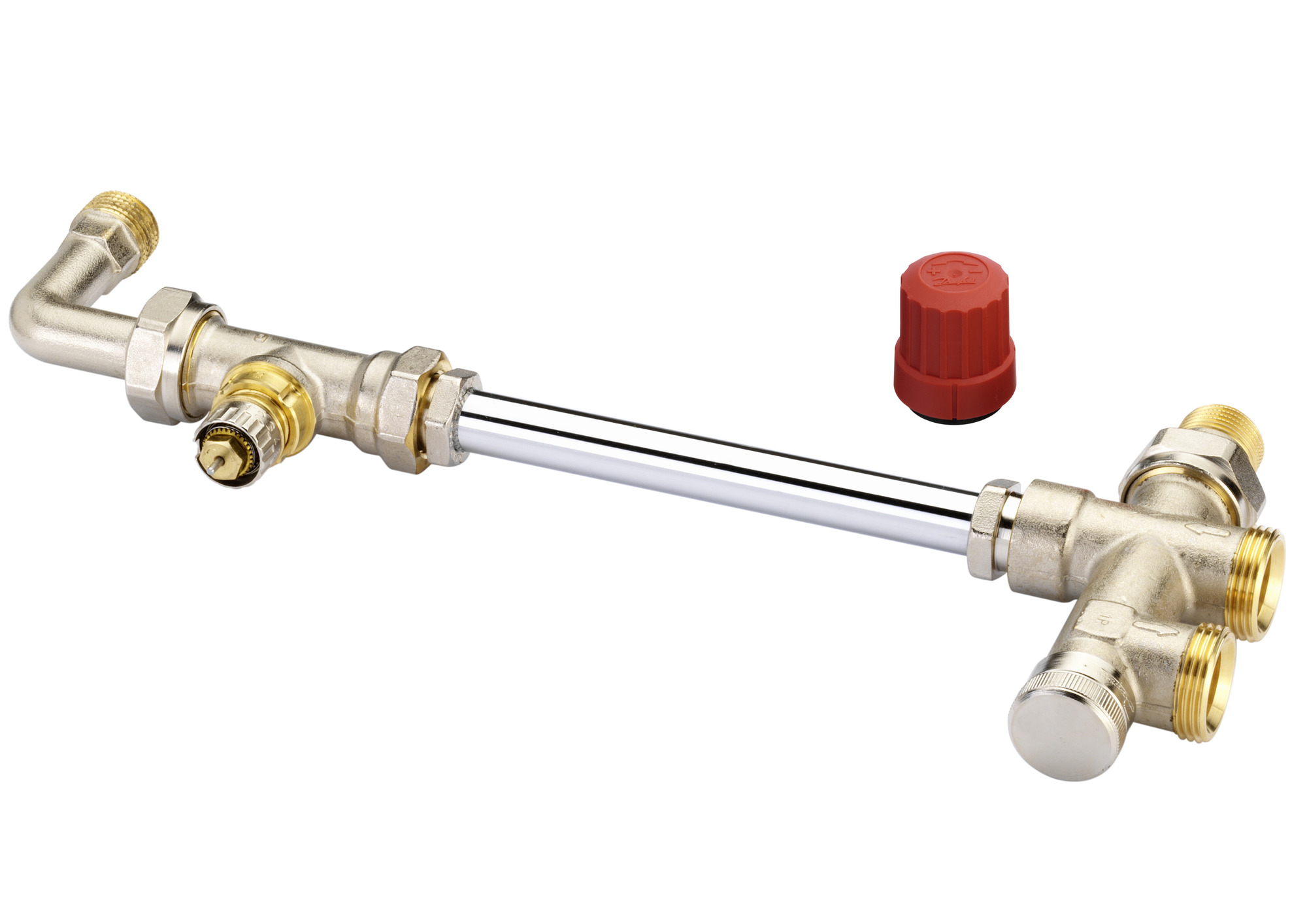 Danfoss Гарнитура RTR-K для двухтрубной насосной системы отопления Соединит. трубка для RTD-K l=650 мм 013G3378  - Вид №6