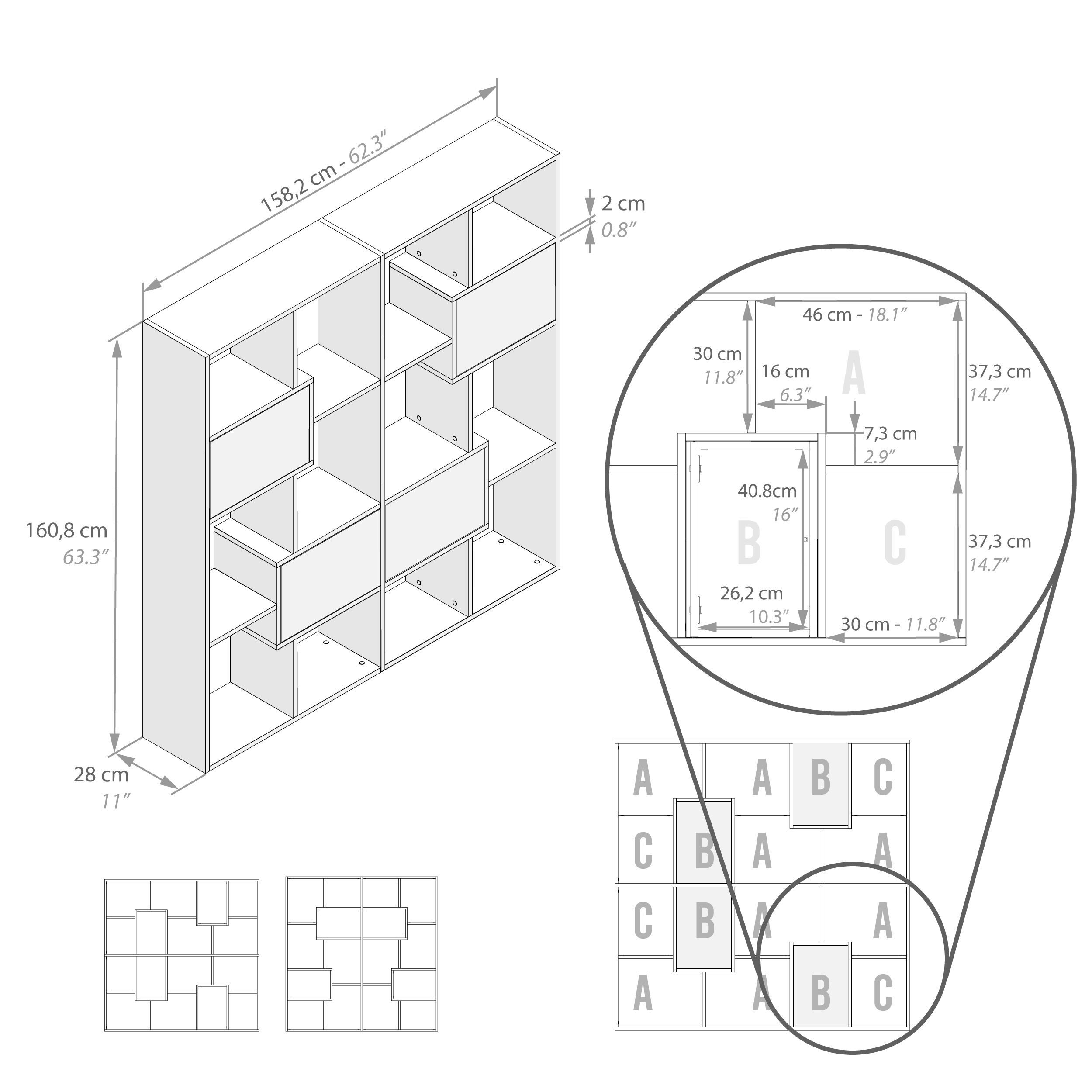 Отдельно стоящий книжный шкаф в облагороженном Mobili Fiver IACOPO ARCH-00039362 - Вид №36
