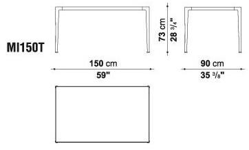 B&B Italia Outdoor Прямоугольный алюминиевый садовый стол Mirto outdoor sun-id-1431057 - Вид №5