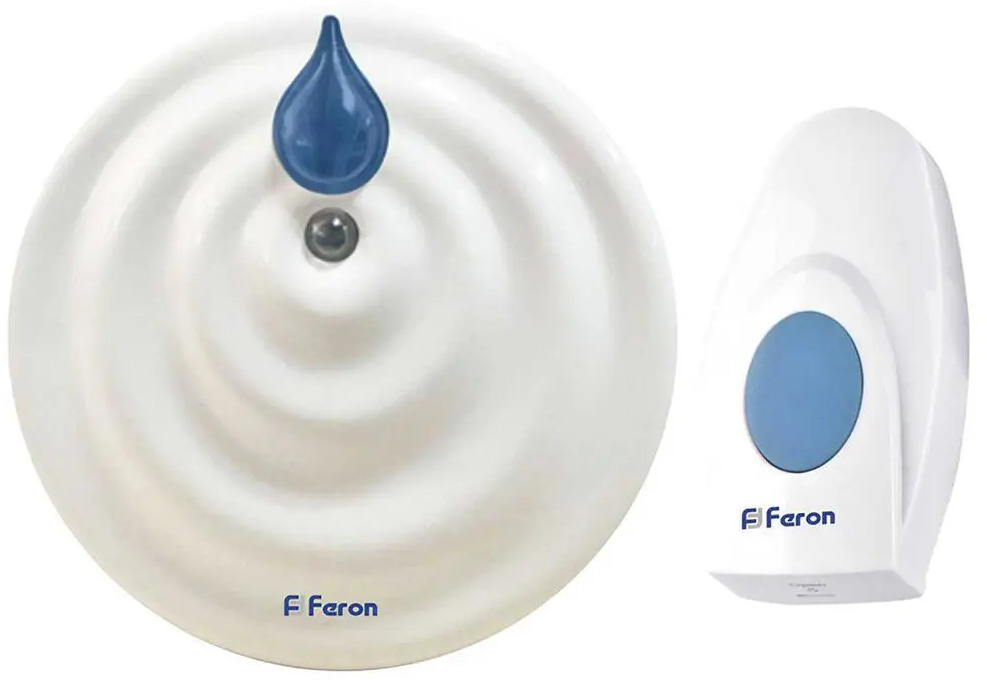 92718480 Дверной звонок беспроводной Feron E-374 36 мелодии цвет белый STLM-0539574