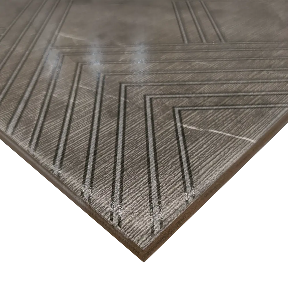 Декор настенный Azori Hygge Mocca Cristall 31.5x63 см матовый камень цвет мокка зигзаг STLM-2173763 - Вид №2