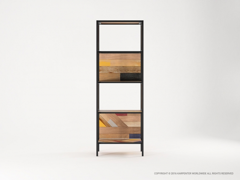 412_1225 Вертикальный стеллаж 4 отсека Karpenter Planke