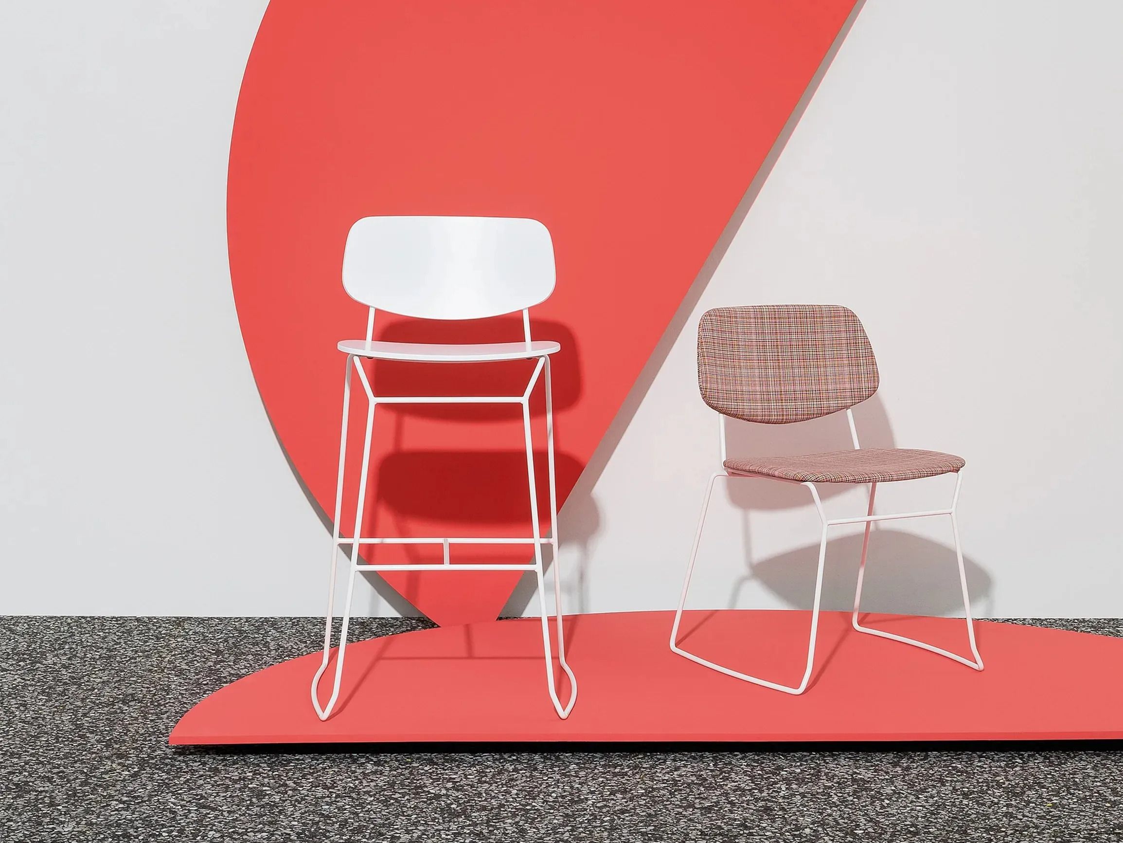 Высокий табурет из стали и дерева Billiani Doll ARCH-00112886