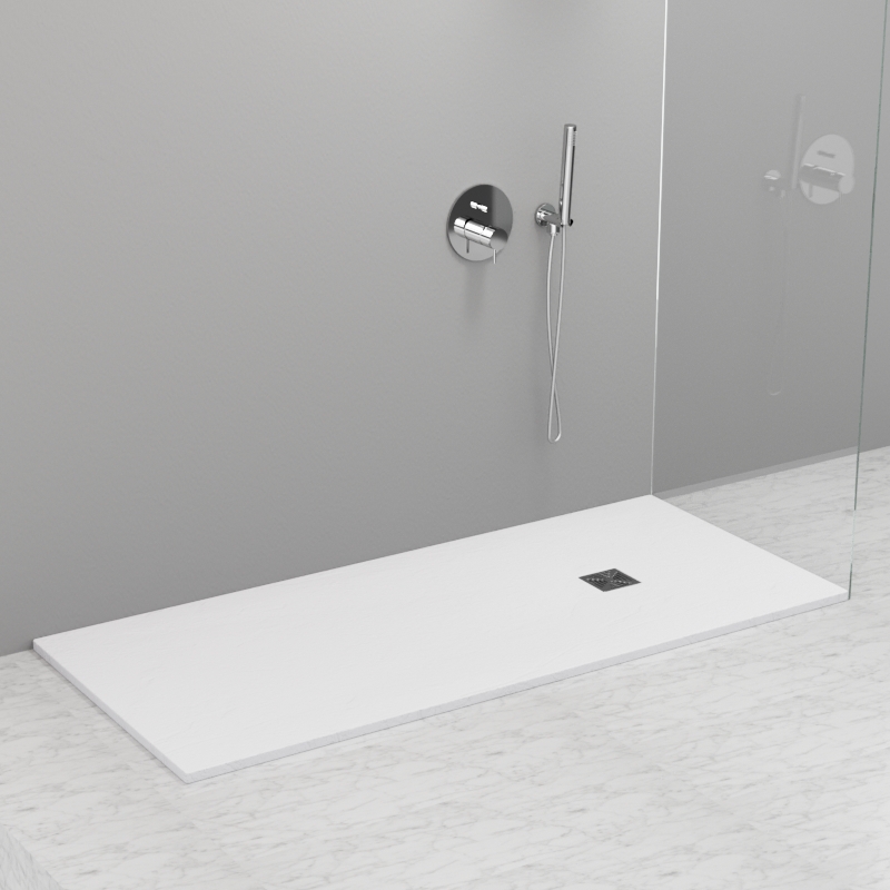 704430 Душевой поддон из минерального литья БЕЛЫЙ МАТОВЫЙ в комплекте с сифоном, Kerasan DOCCIA Италия