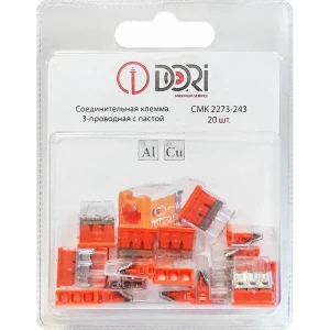 90895449 Клемма соединительная Dori СМК 2273-243 3-проводная с пастой 20 шт. STLM-1106753