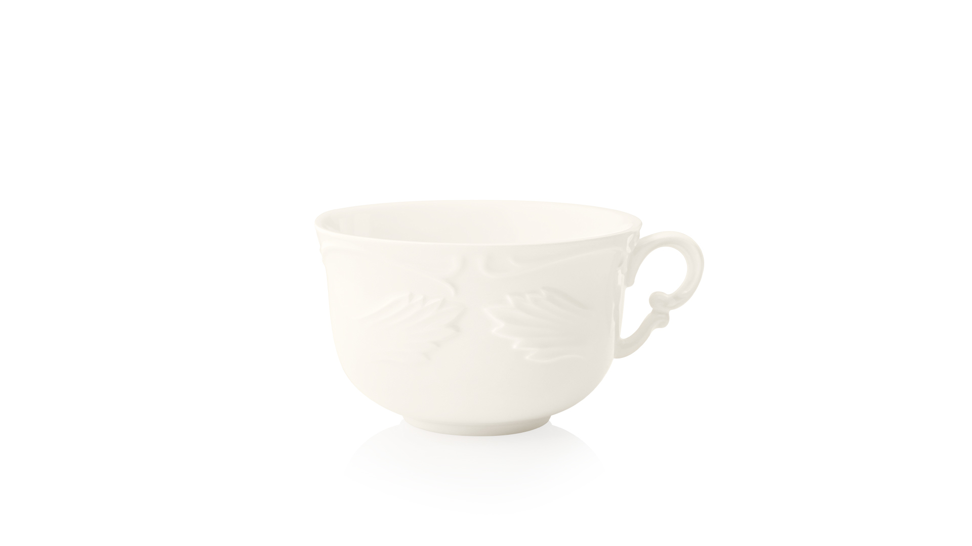 10598506 Gien Чашка чайная с блюдцем Gien Рокайль, белый 180мл, фаянс Фаянс  - Вид №1