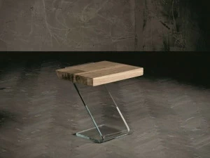 AltaCorte Квадратная тумбочка из дерева и стекла Ecolab night Lb-zn7170