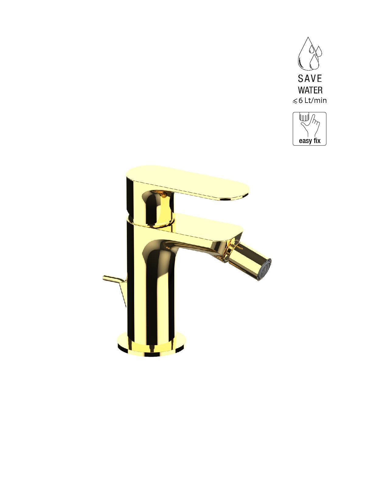 Однорычажный смеситель для биде с ограничителем расхода Rubinetterie Frattini Lea ARCH-00107186 - Вид №1