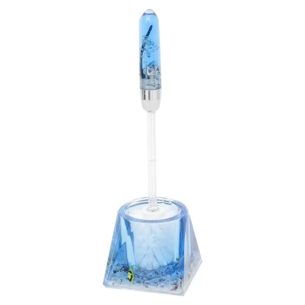 Ёршик для унитаза напольный Аквалиния «Морская рыбка», пластик, цвет голубой STLM-2174517