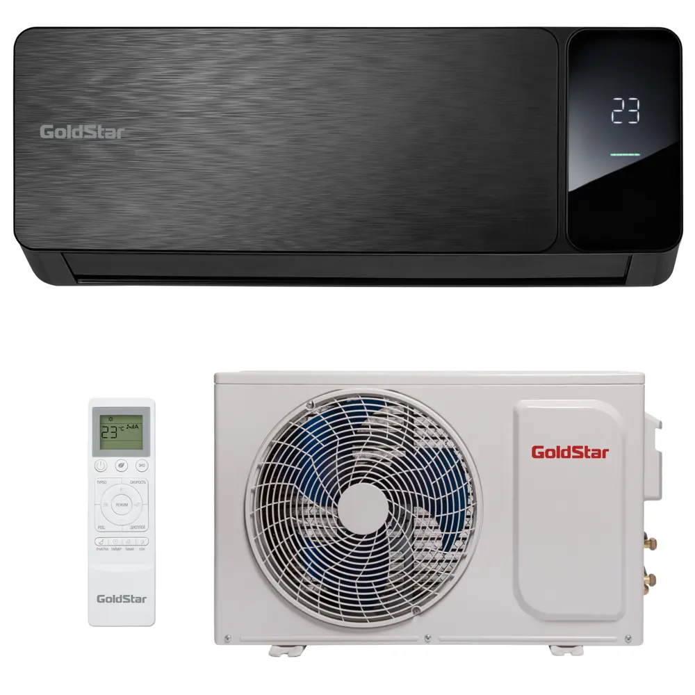 Сплит-система инверторная GoldStar GSACI-12HN1 12K BTU охлаждение/обогрев цвет черный STLM-2176470 - Вид №7