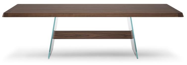 Natuzzi Прямоугольный стол из дерева и стекла Phantom sun-id-1452475 - Вид №1