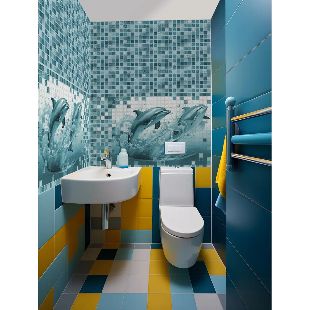 GRACE Стеновая панель Мозаика Океан для кухонного фартука 89380911 STLM-1442069 - Вид №1