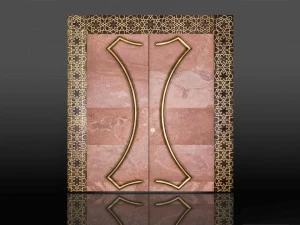 Ercole Бронированная распашная дверь из латуни и камня