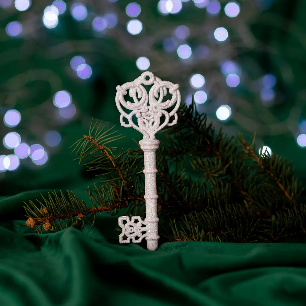 89377714 Новогоднее украшение Ключик бело-розовый STLM-1545758 Santreyd 