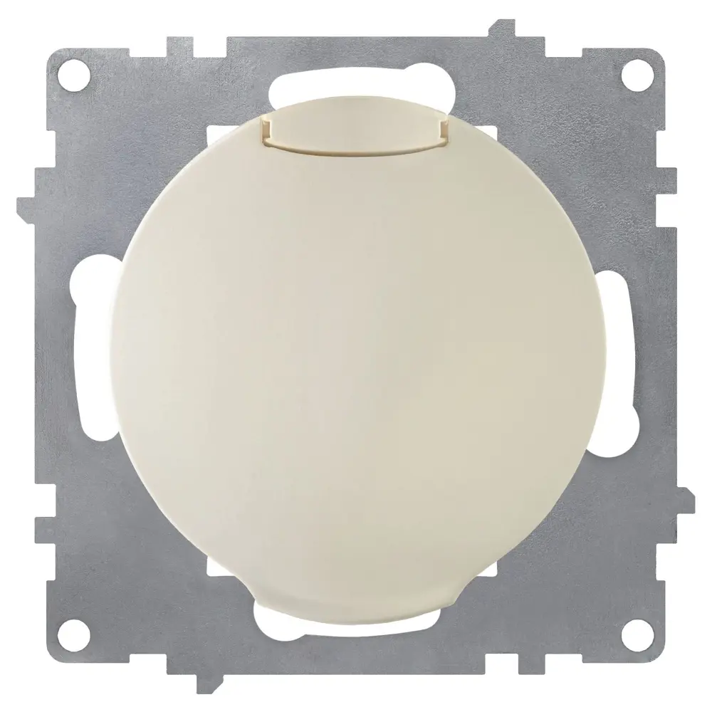 Розетка встраиваемая Onekey Florence с заземлением с крышкой цвет бежевый ONEKEYELECTRO STLM-2157936