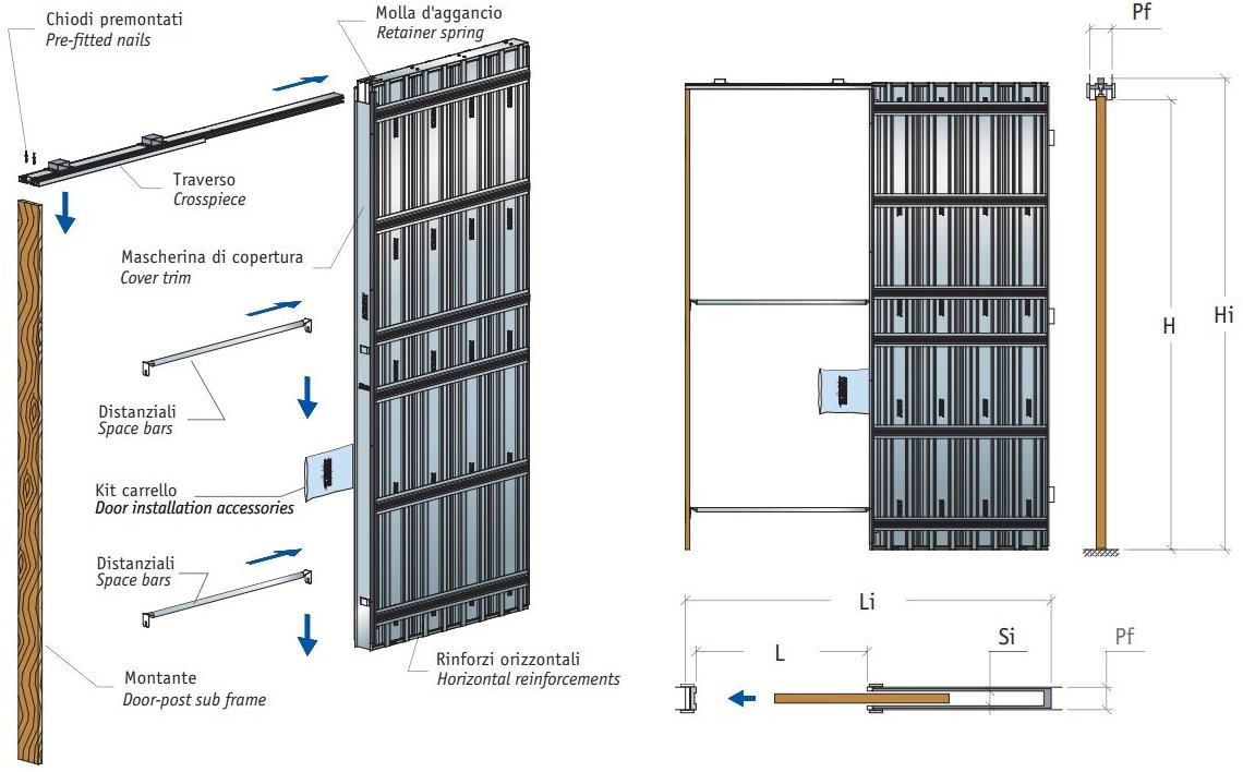Scrigno Опорная рама для раздвижных дверей малой высоты Scrigno gold sun-id-1470534 - Вид №5