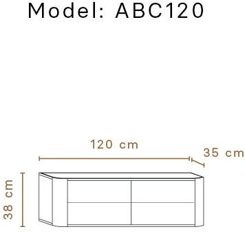 Momocca Прямоугольная деревянная консоль с ящиками Adara Abc120 / abc120p / abc120p2 - Вид №3