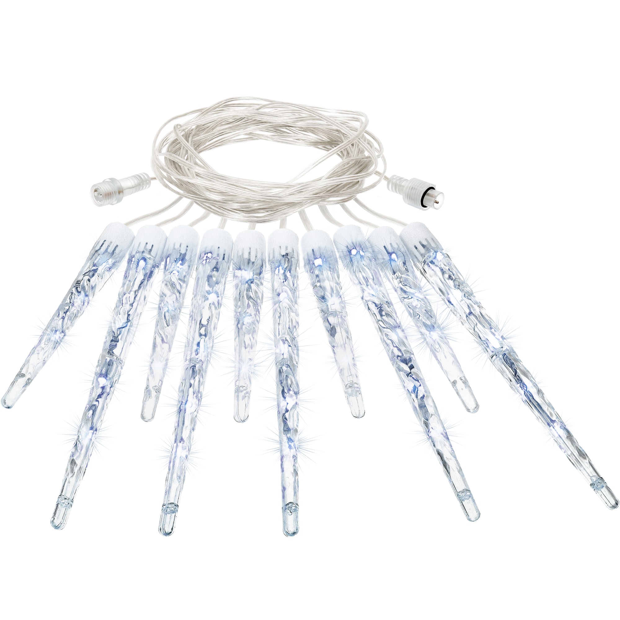 82341995 Электрогирлянда наружная нить «Сосульки» 2 м 40 LED холодный белый Santreyd  - Вид №1