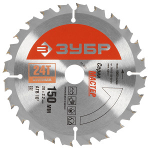 Диск пильный ЗУБР 36912-150-20-24 5318283