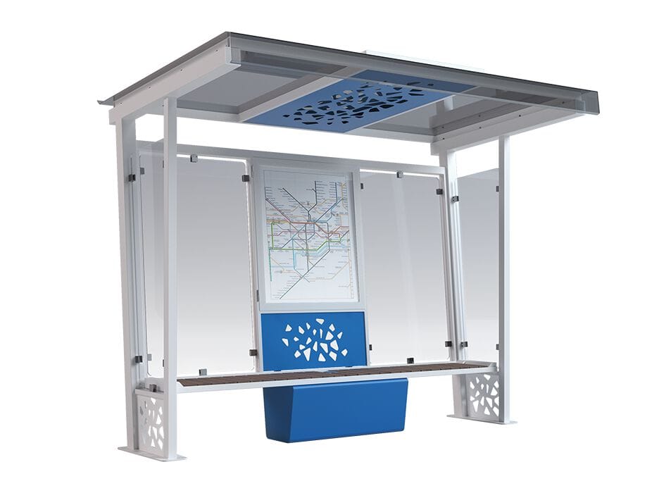 Стальной и стеклянный навес с доской объявлений DIMCAR Komete ARCH-00058941