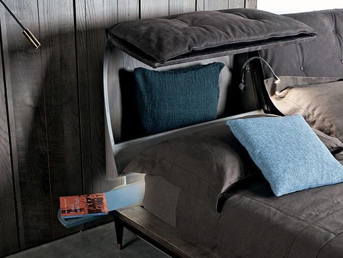 Shake Двуспальная кровать из дерева с мягким изголовьем sun-id-1378160 - Вид №1